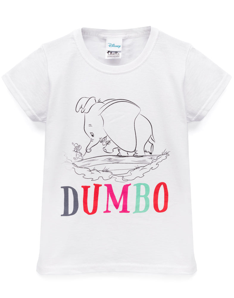 Disney Dumbo Character Sketch Girls White T-Shirt