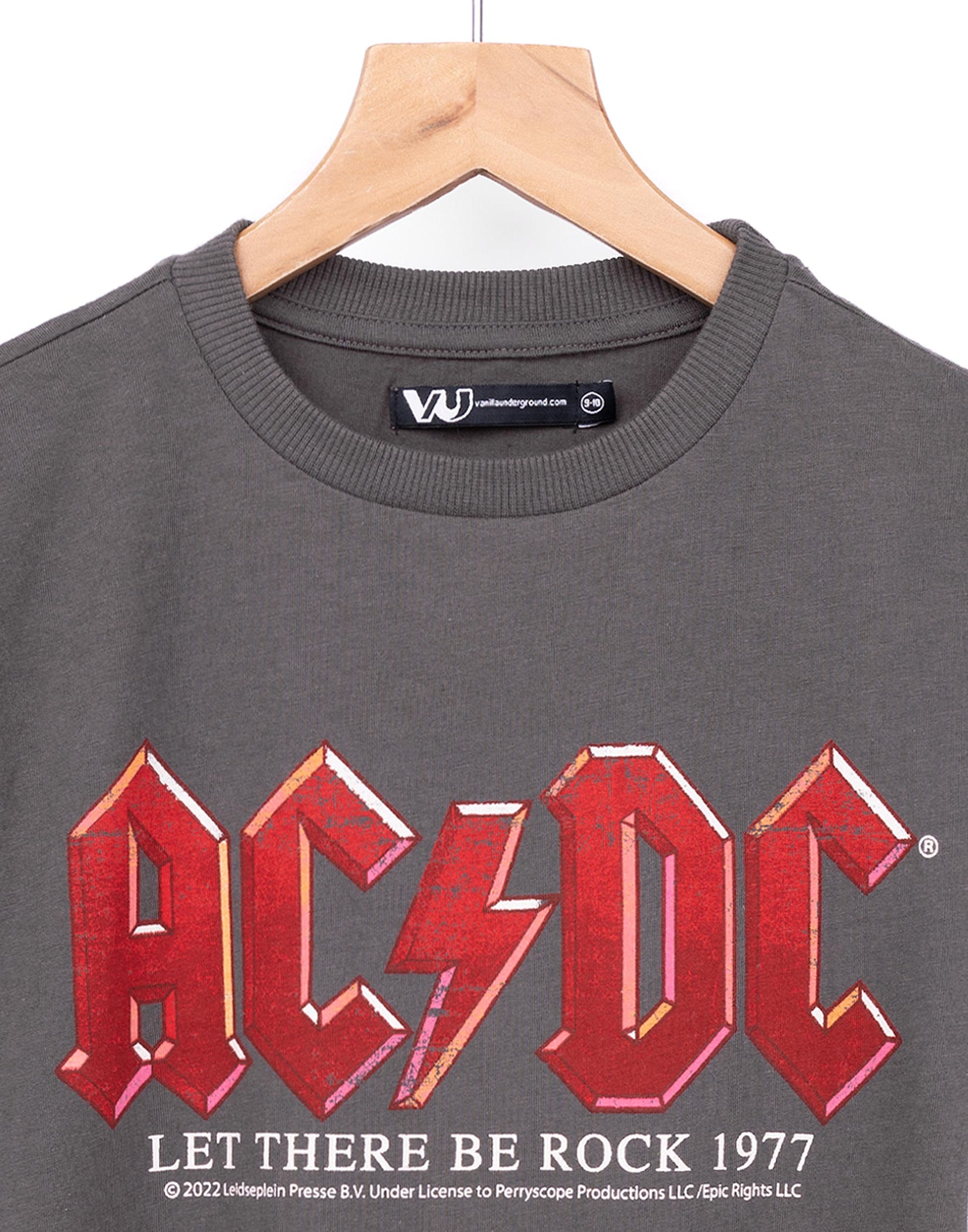 AC/DC Band T Shirt Kids - Charcoal — Vanilla Underground