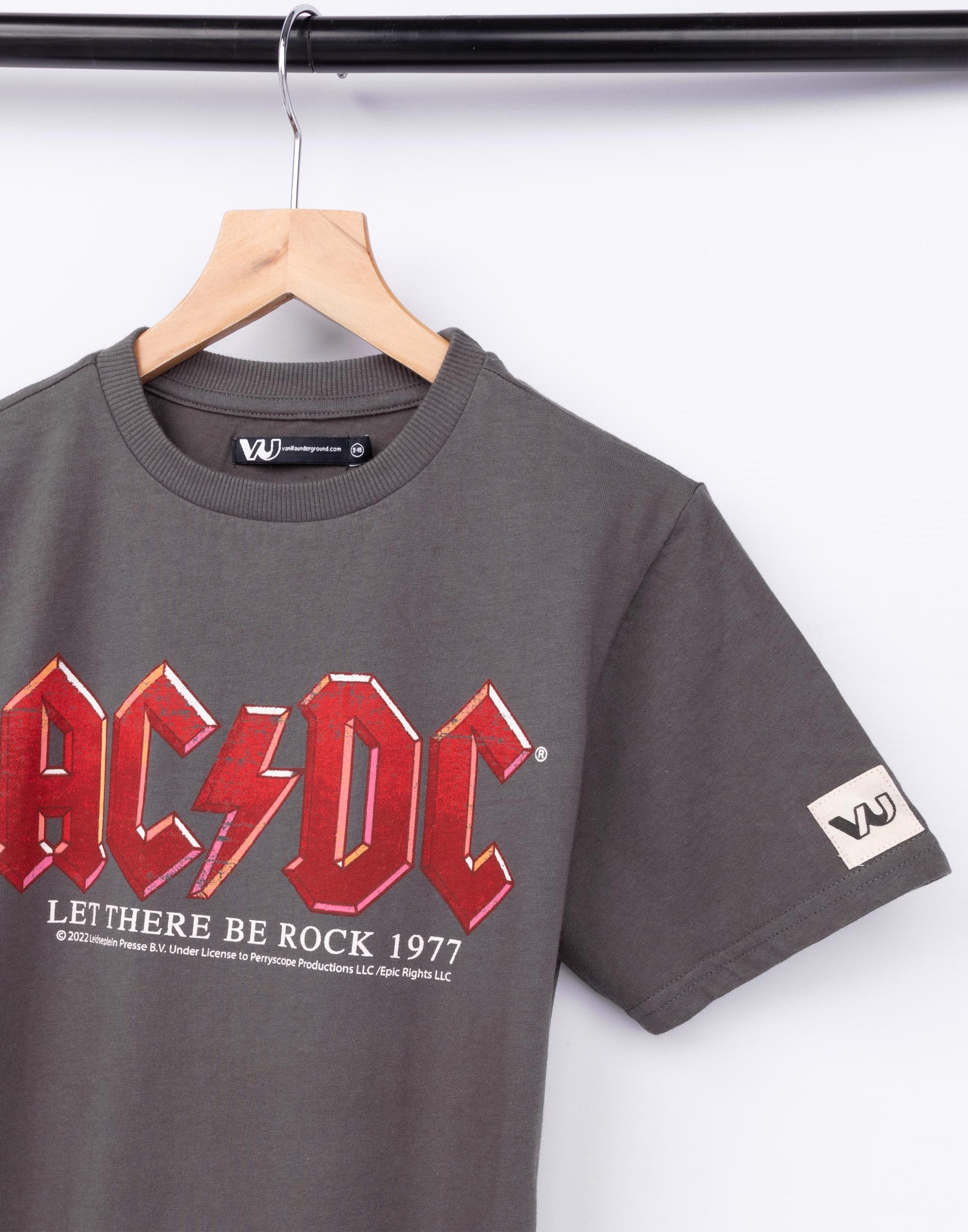 AC/DC Band T Shirt Kids - Charcoal — Vanilla Underground