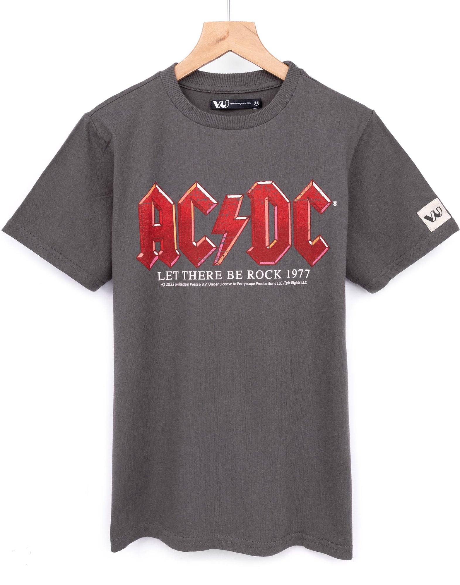 AC/DC Band T Shirt Kids - Charcoal — Vanilla Underground
