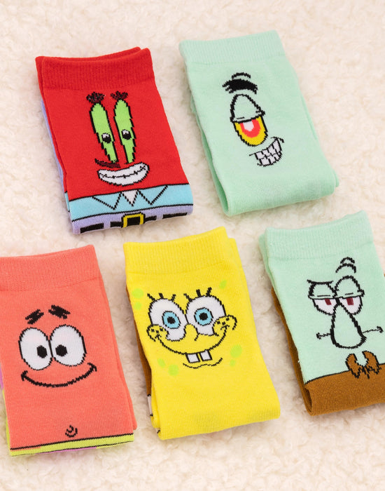 SpongeBob SquarePants Kids Socks 5 Pack