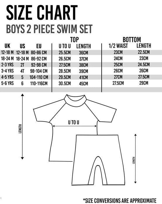 PAW Patrol Swimsuit Boys Toddlers 2 Piece T-Shirt Shorts Swim Set