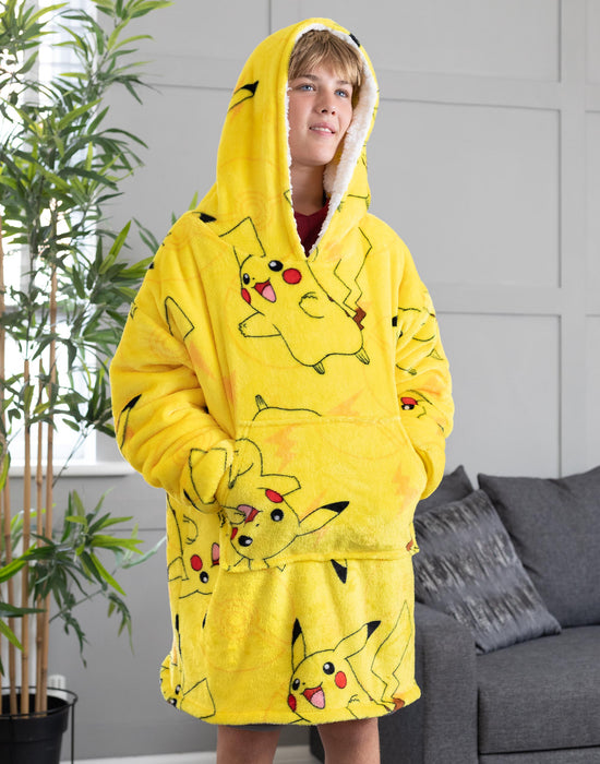 Pokemon Kids Vuddie Oversized Blanket Hoodie