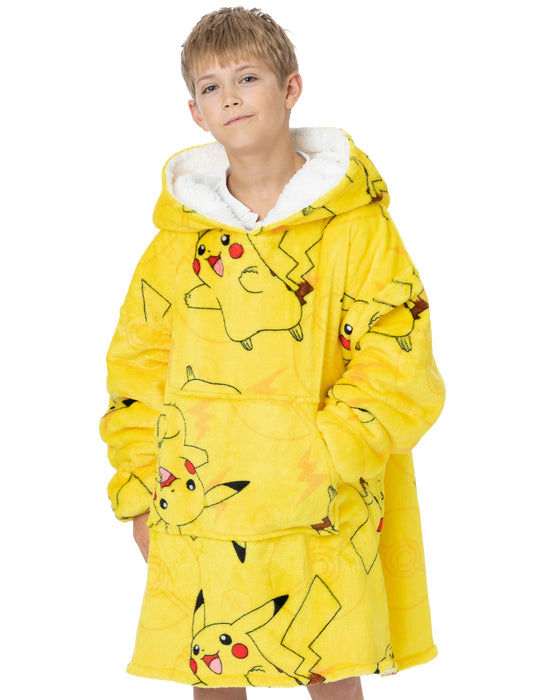 Pokemon Pikachu Kids 'VUddie' Oversized Blanket Hoodie