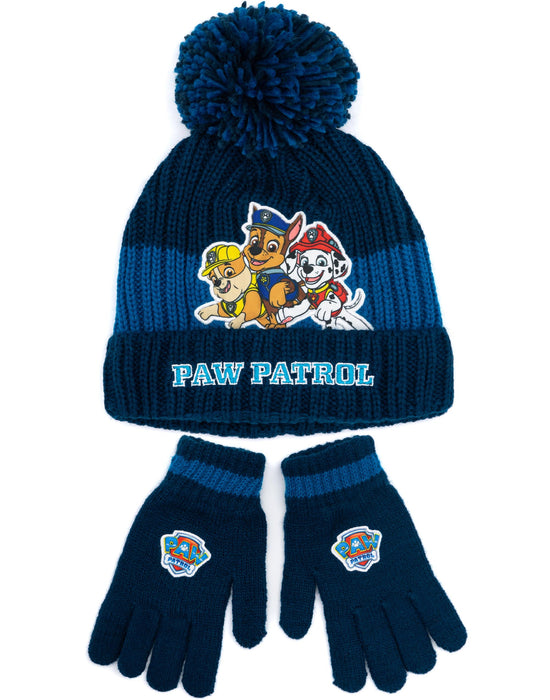 Paw Patrol Boys Knitted Hat and Gloves Set