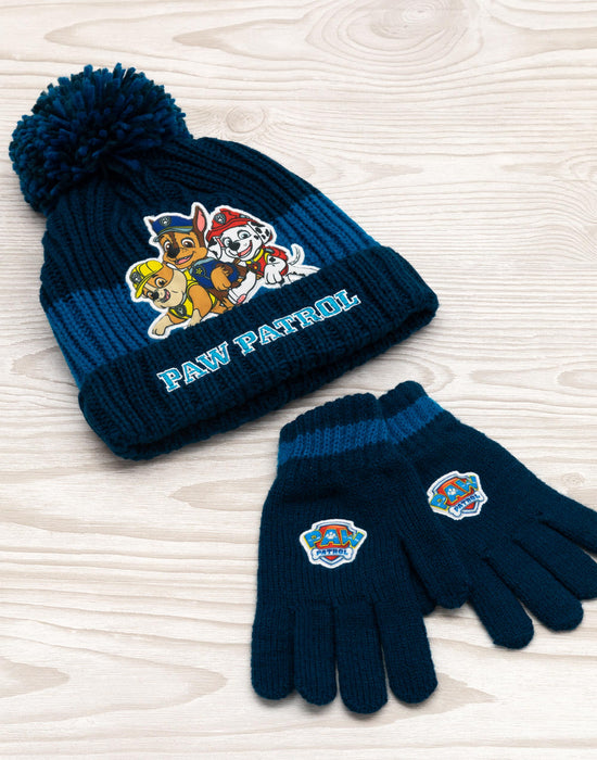 Paw Patrol Boys Knitted Hat and Gloves Set