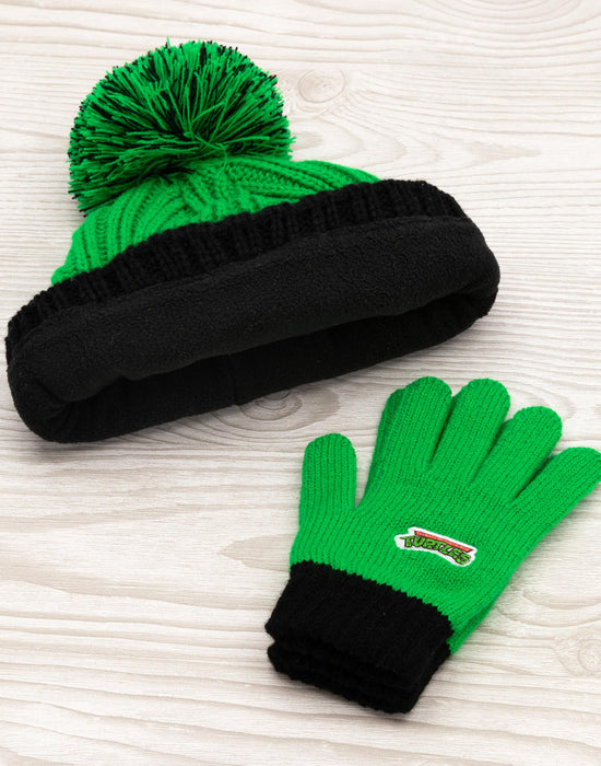 TMNT Kids Knitted Hat and Gloves Set