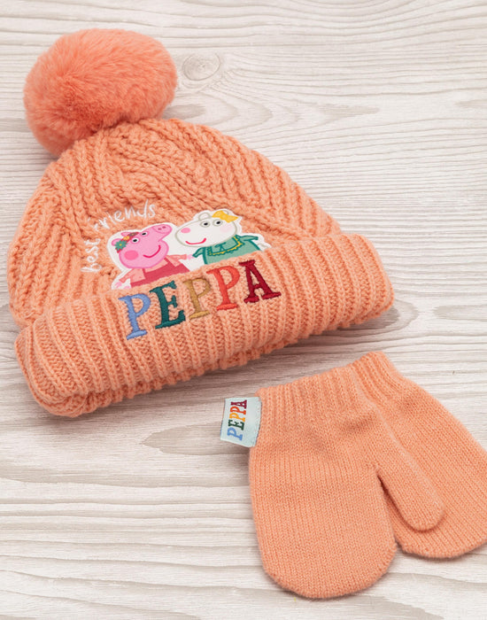 Peppa Pig Girls Hat and Glove Set
