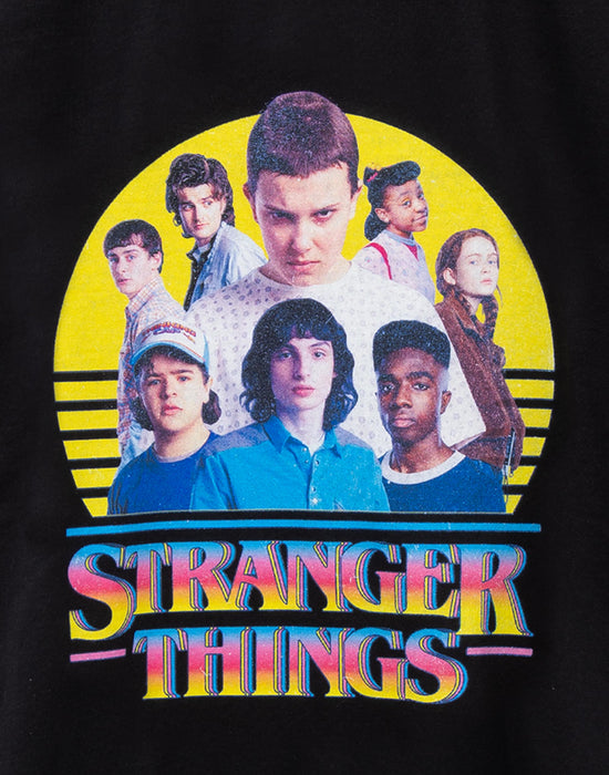 Stranger Things Black T Shirt Kids