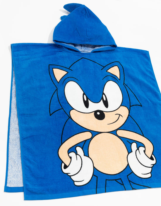 Sonic The Hedgehog Kids Towel Poncho