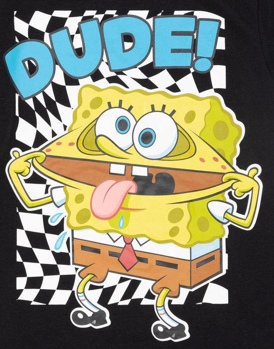 SpongeBob Boys Checker DUDE! Tshirt