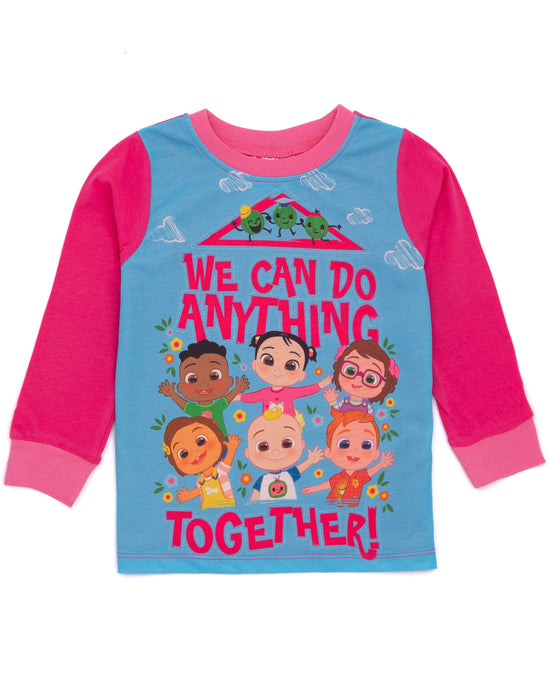 Cocomelon Pink Girls Long Sleeve Pyjama Set