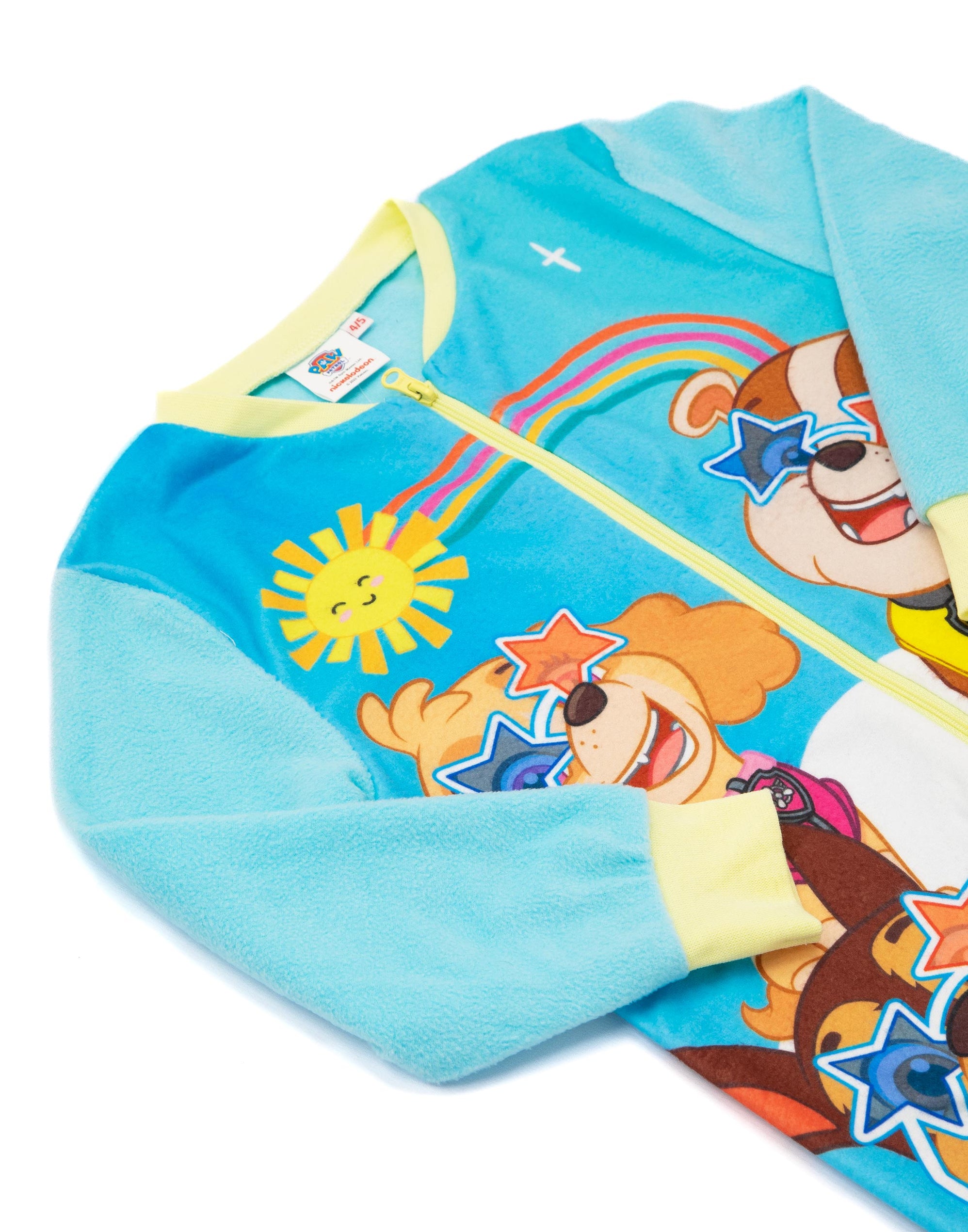 Paw Patrol All In One Sleepsuit Onesie Garçon - Pyjama Intégral Aventure Pups Bleu 100% Polyester