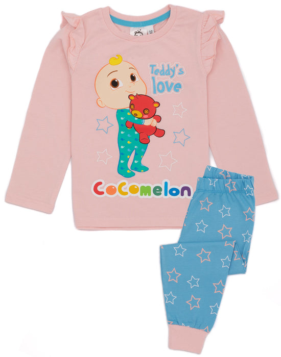 Cocomelon Girls Pink Long Sleeve Pyjama Set