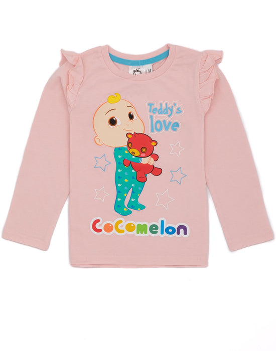 Cocomelon Girls Pink Long Sleeve Pyjama Set