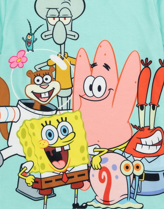 SpongeBob SquarePants Kids Blue T-Shirt And Shorts Pyjamas