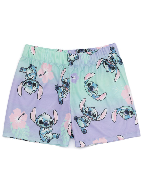 Disney Lilo And Stitch Girls 2 Pack T-Shirt And Shorts Pyjamas ...
