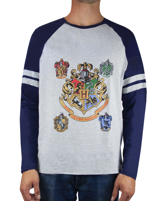 Harry Potter Hogwarts House Crests Men's Raglan Top