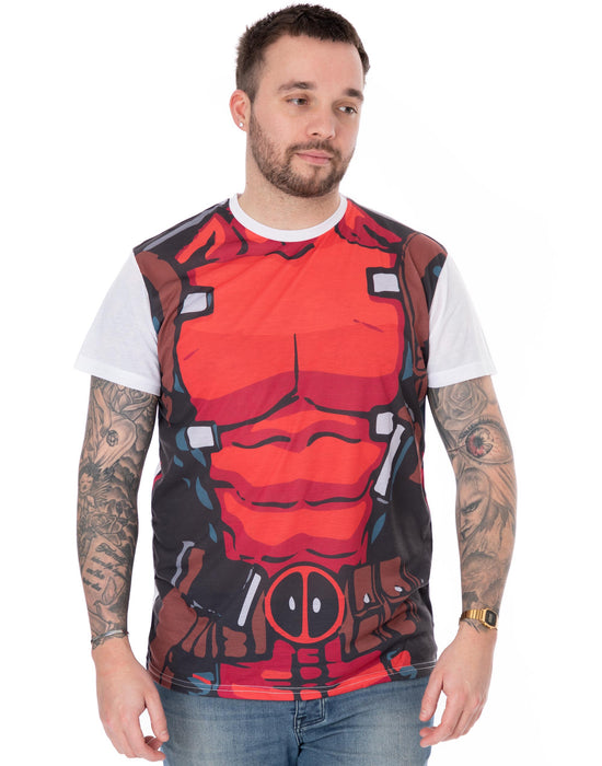 Marvel Deadpool Mens Costume Cosplay T-Shirt