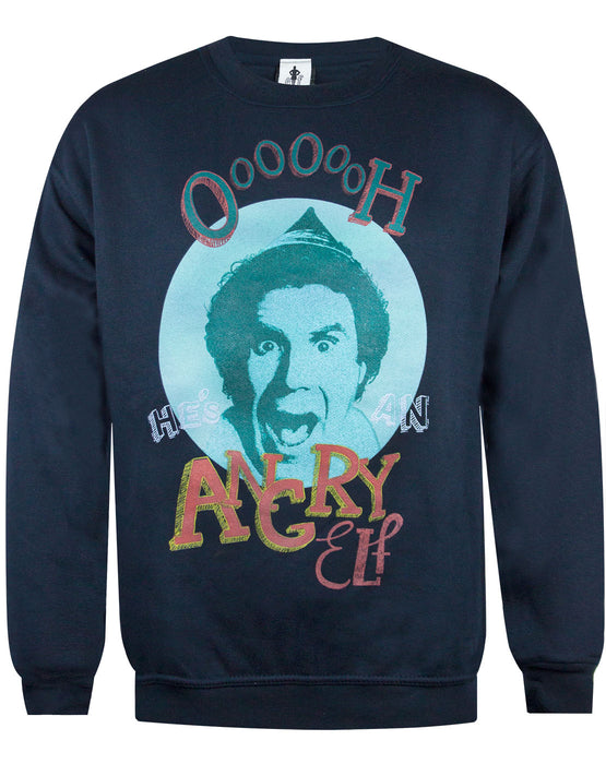 Elf Movie Buddy Oh He's Angry Men's Navy Christmas Sweatshirt