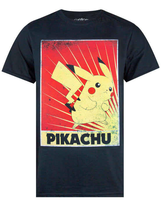 Pokemon Pikachu Propaganda Poster Men's T-Shirt