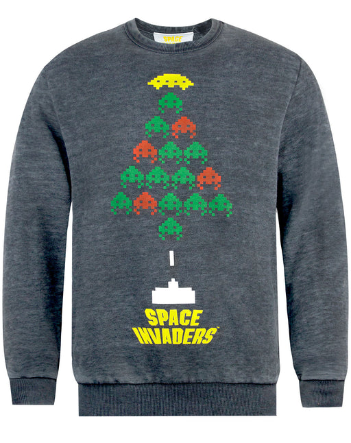 christmas jumper day sweater xmas top mens womens gamer festive retro original cool game gamer 80s arcade tomohiro japan console sweatshirt crimbo festive unisex fashion space invaders christmas tree fun novelty