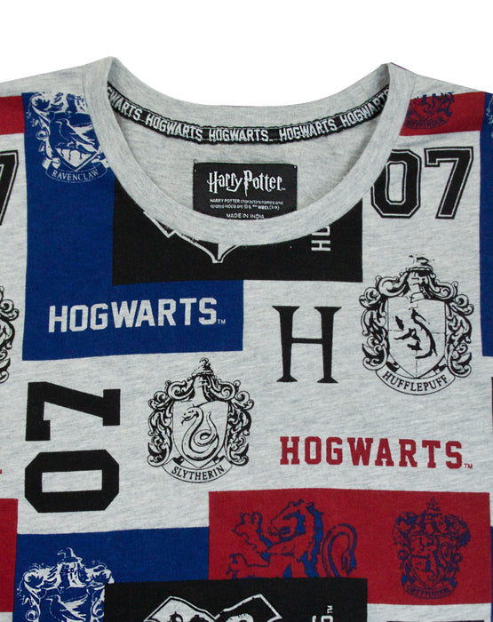Harry Potter Hogwarts Patch Print Mens T-Shirt