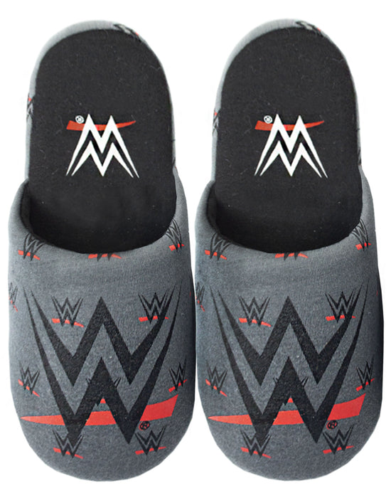 WWE Men's Grey Polyester Slip-On House Slippers
