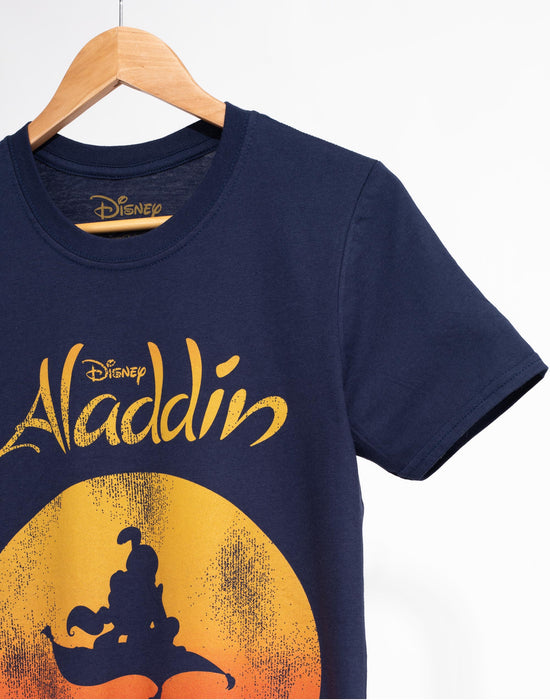 Disney Aladdin Magic Carpet Distressed Print Men\'s T-Shirt Underground — Vanilla