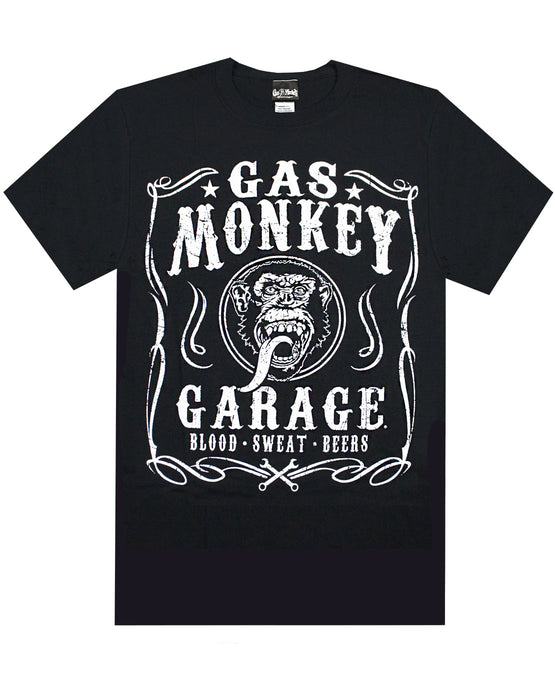 Shop Gas Monkey Garage Blood Sweat and Beers Men's T-Shirt