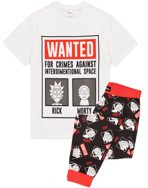 Rick and Morty Wanted Men's Lounge Pants and T-Shirt Pyjama Set