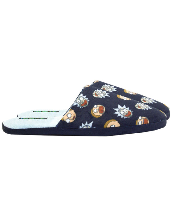 Rick And Morty Character Navy Blue Adults Mule Slip On Slippers