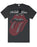 Amplified Rolling Stones Tongue Logo Diamante Men's Charcoal T-Shirt
