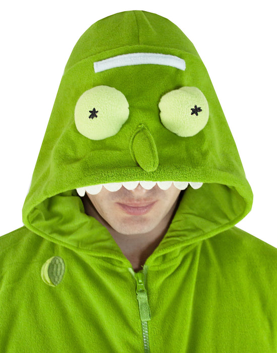 Rick and Morty Mens Pickle Rick Green Costume Onesie — Vanilla Underground