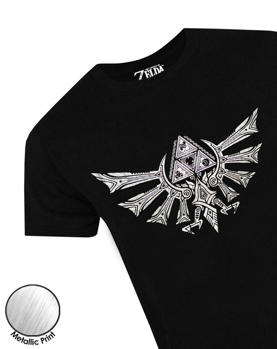 Legend Of Zelda T-Shirt Nintendo Triforce Game Logo Black Short Sleeve Men's Tee