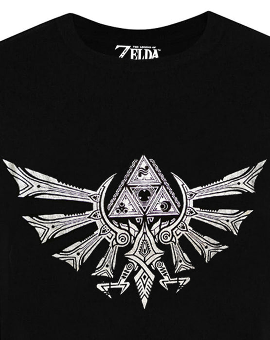 Legend Of Zelda T-Shirt Nintendo Triforce Game Logo Black Short Sleeve Men's Tee