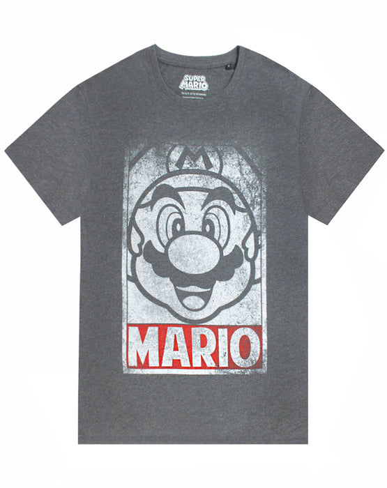 Super Mario Poster Men's Pyjama Short Sleeve T-Shirt & Lounge Pant Set
