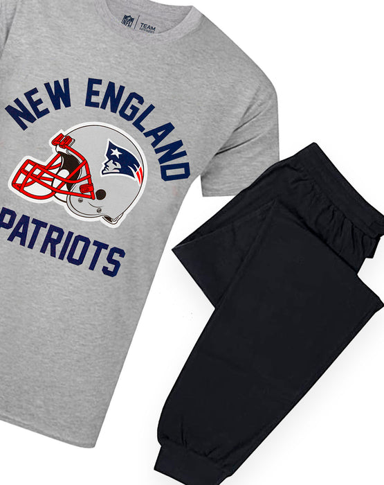 NFL Team New England Patriots Helmet Men's Pyjama T-Shirt & Lounge Pant Set