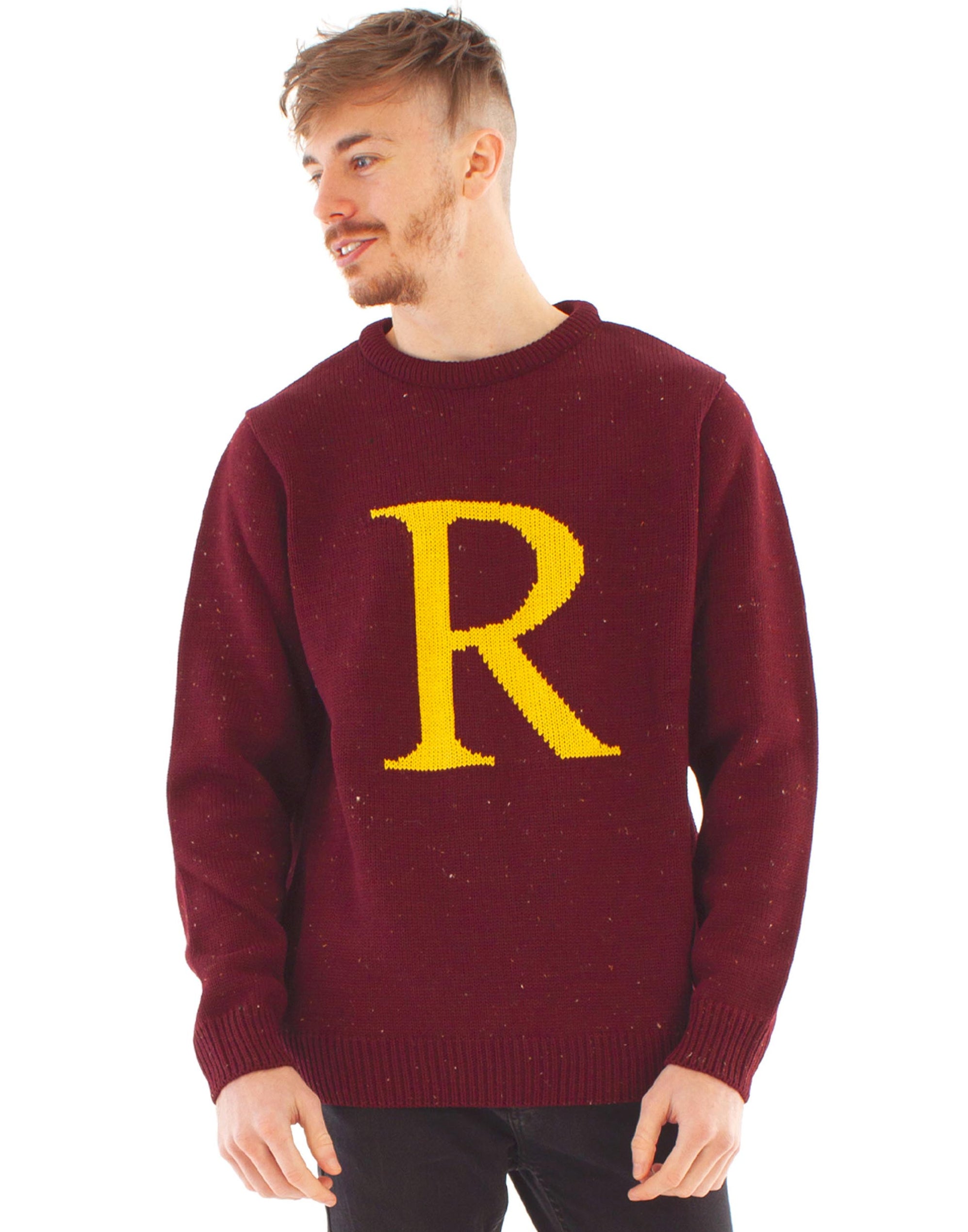Harry Potter Ron Weasley R Letter Knitted Christmas Jumper — Vanilla ...