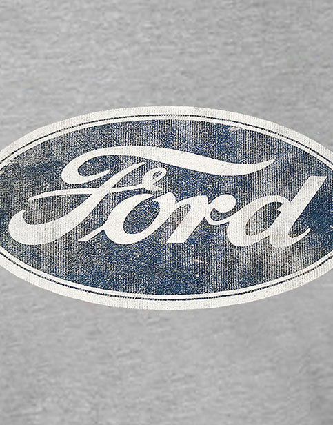 Ford Logo Men’s Grey T-Shirt - Distressed Vintage Style Adults Top ...