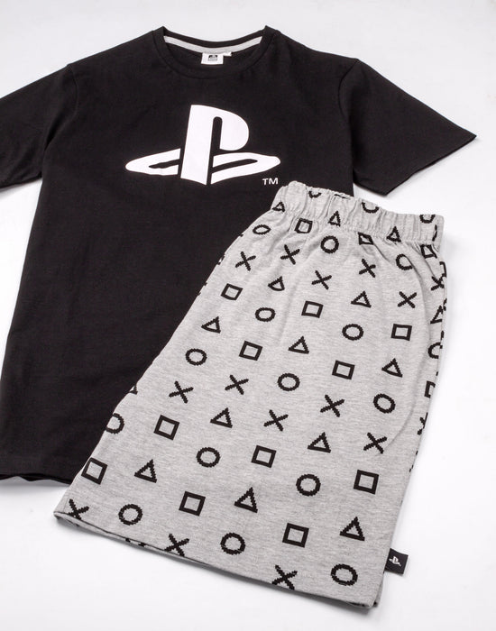  The PlayStation sleepwear set includes a gamer t-shirt that is made from 100% cotton with long or short bottoms that are made from 93% cotton & 7% polyester for a cosy, light, and very soft to touch feel ensuring comfort for game nights and casual lounging!