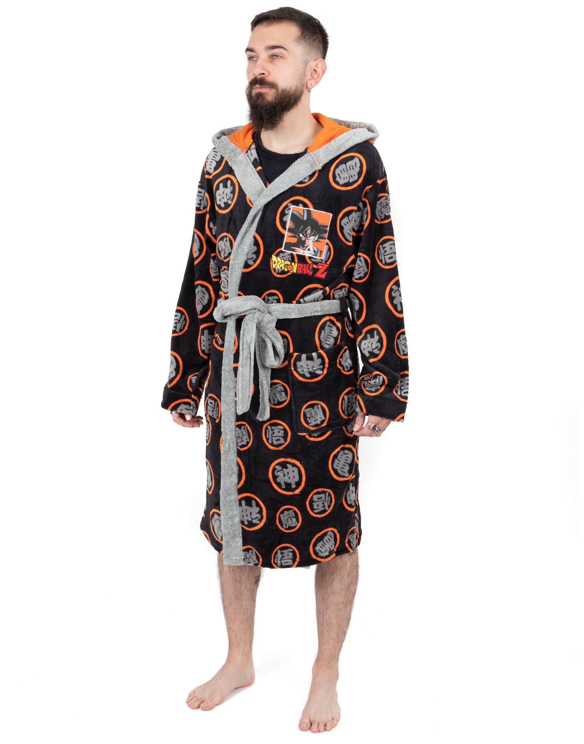 Dragon Ball Z Dressing Gown For Mens Anime Series Bathrobe — Vanilla