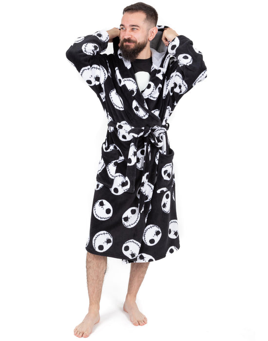 Disney The Nightmare Before Christmas Dressing Gown For Mens - Black