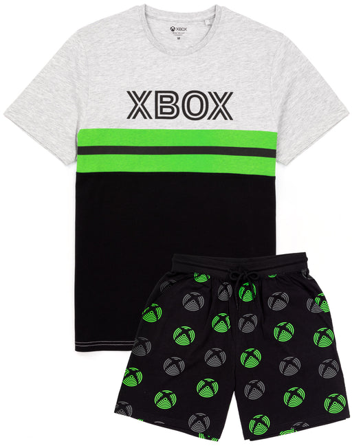 XBOX Pyjamas For Men | Adults Green Black T-Shirt & Shorts Gamer Pjs | Game Console Merchandise Gifts