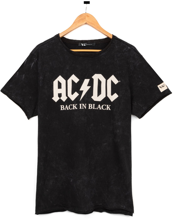 ACDC Back In T-Shirt Unisex-Adulto – Maglietta Nera, Taglia XL, 100% Cotone Ringspun, Licenza Ufficiale