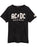 AC/DC T-Shirt For Women & Men | Unisex Black Short Sleeve Rock Band Acid Wash Tee | Distressed Back In Black Album Song Logo | Music CD Gifts Merchandise
