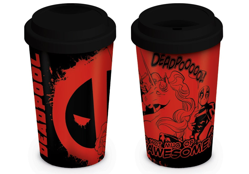 Deadpool Unicorn Comic Thermal Ceramic Travel Mug