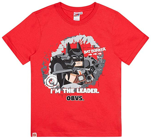 Lego Movie Batman I'm The Leader Obvs Boys T-shirt — Vanilla