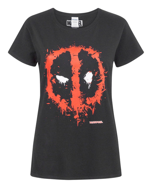 Marvel Deadpool Splat Mask Logo Women's T-Shirt