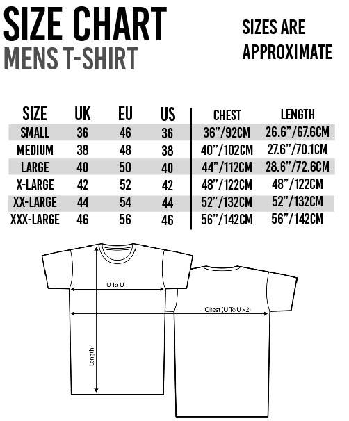 Gas Monkey Garage T-Shirt size guide